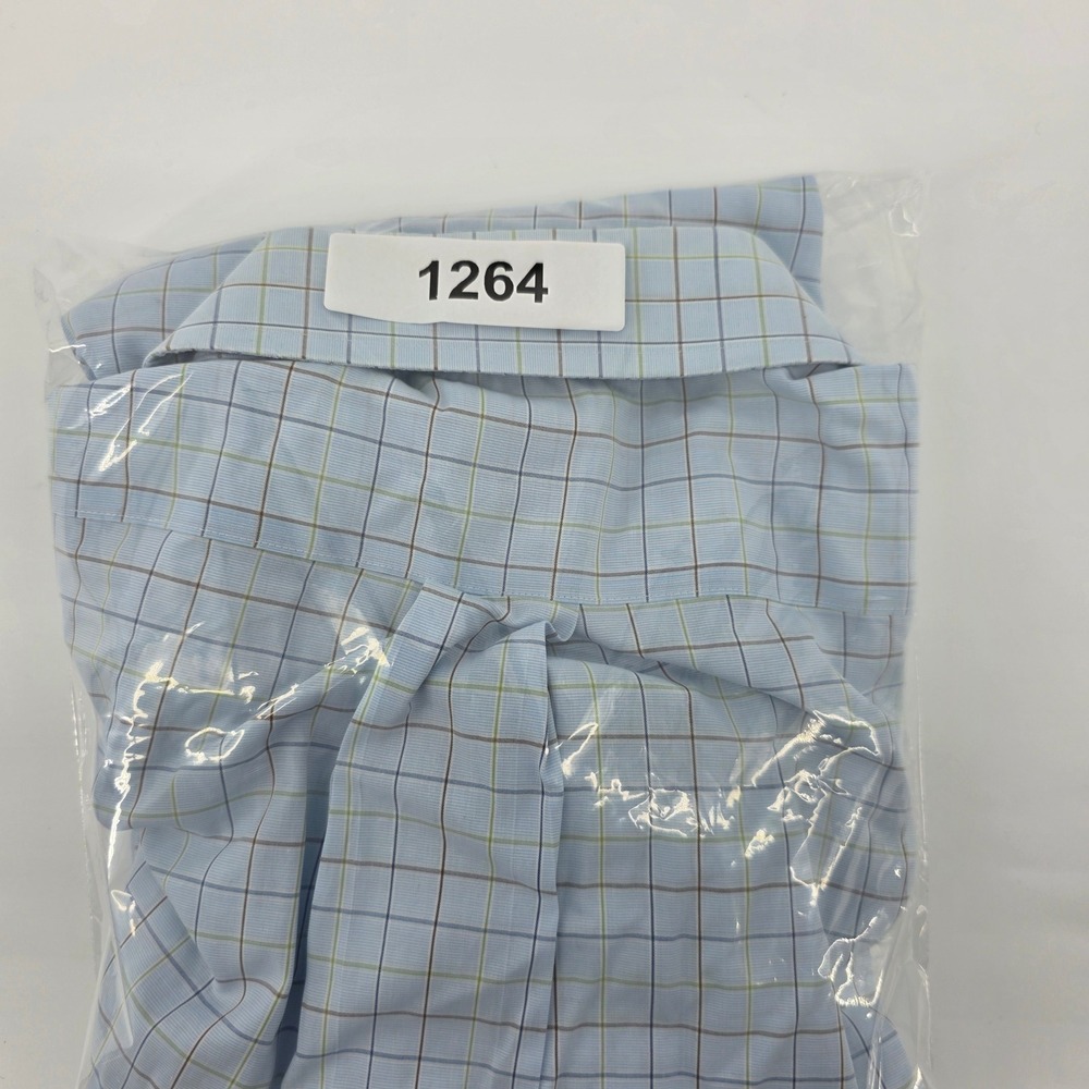 Brooks Brothers 346 Dress Shirt Mens 17-2/3 Non Iron All Cotton Multicolor Check - Picture 7 of 7